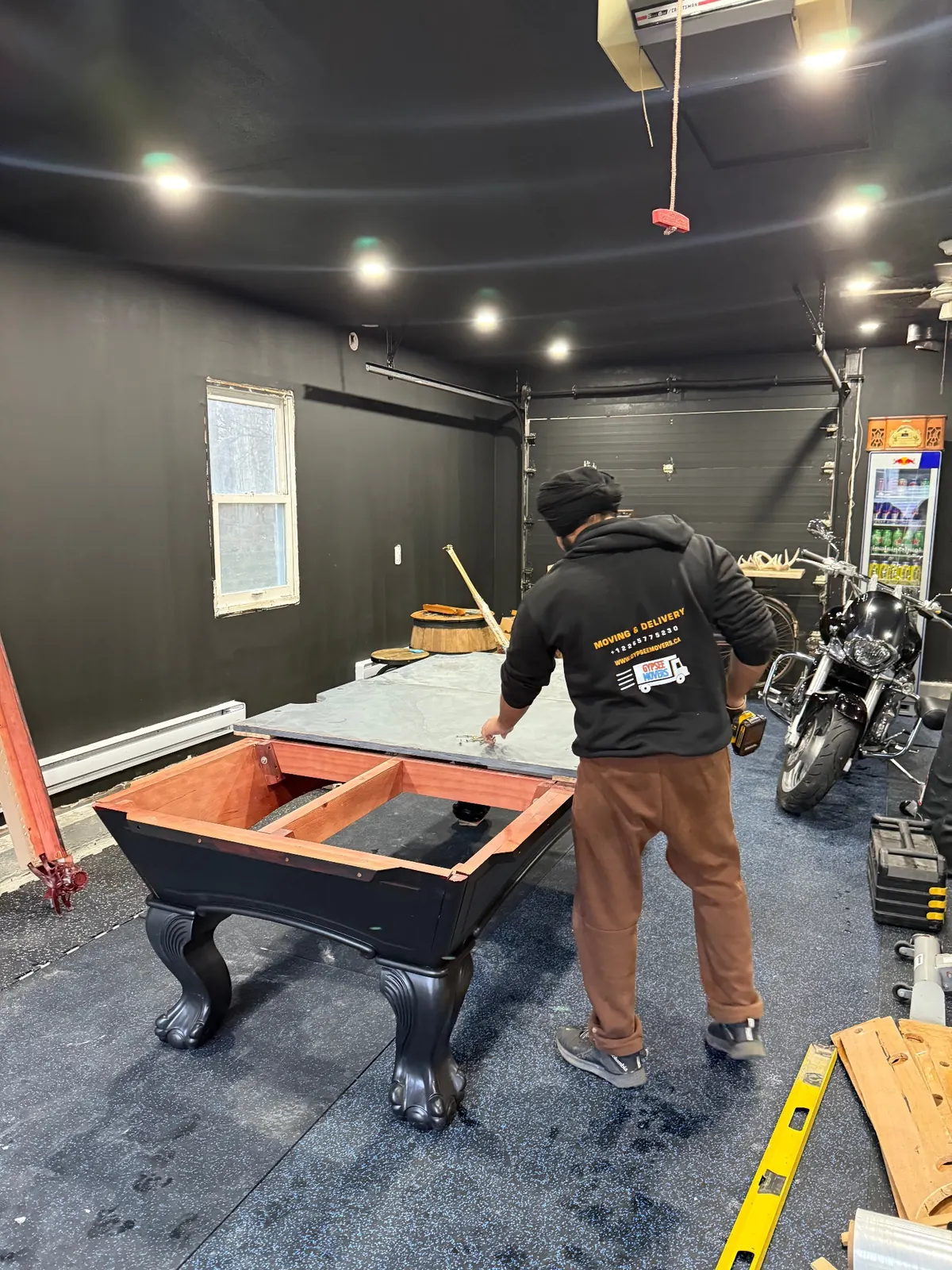 Pool table moving
