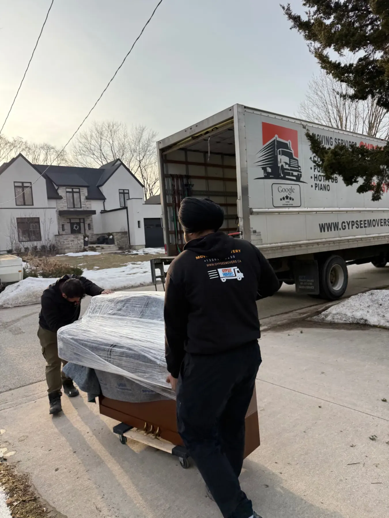 Basement-to-basement piano move from London Ontario to Woodstock Ontario