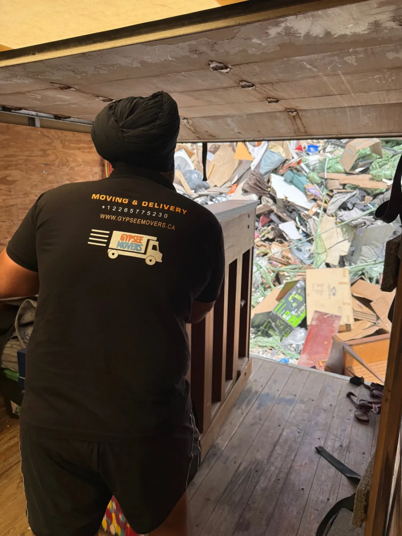 Old piano removal and disposal from basement in London Ontario